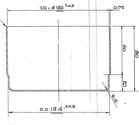 Kubek klatki filtra 120x150mm 120x80mm