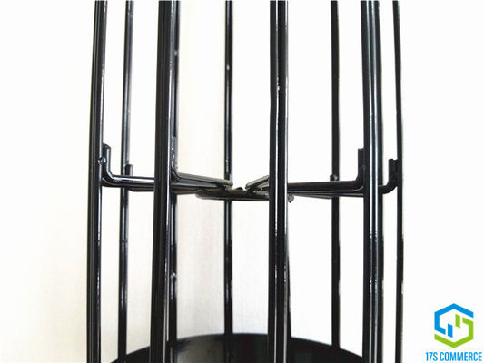 Połączony drut pionowy12 Ray Star Cage Powłoka silikonowa Plisa klatka 120mm Spider Cage ze stali węglowej Bag House Cage